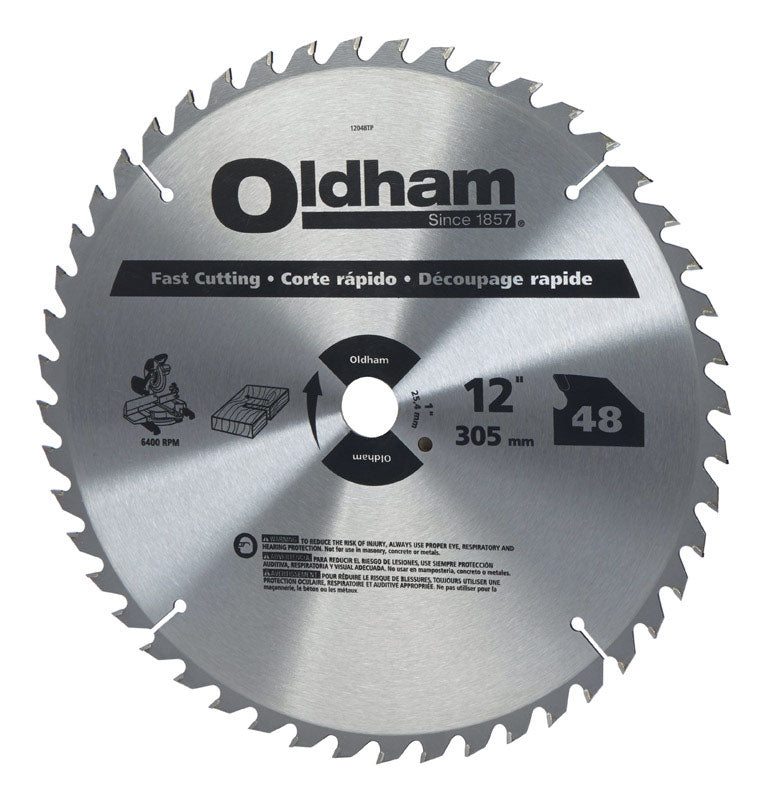 STANLEY/BLACK & DECKER, Oldham 12 in. Dia. x 1 in.  Lame de scie circulaire au carbure 48 dents 1 pk