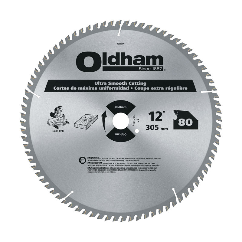 STANLEY/BLACK & DECKER, Oldham 12 in. Dia. x 1 in.  Lame de scie circulaire au carbure 80 dents 1 pk