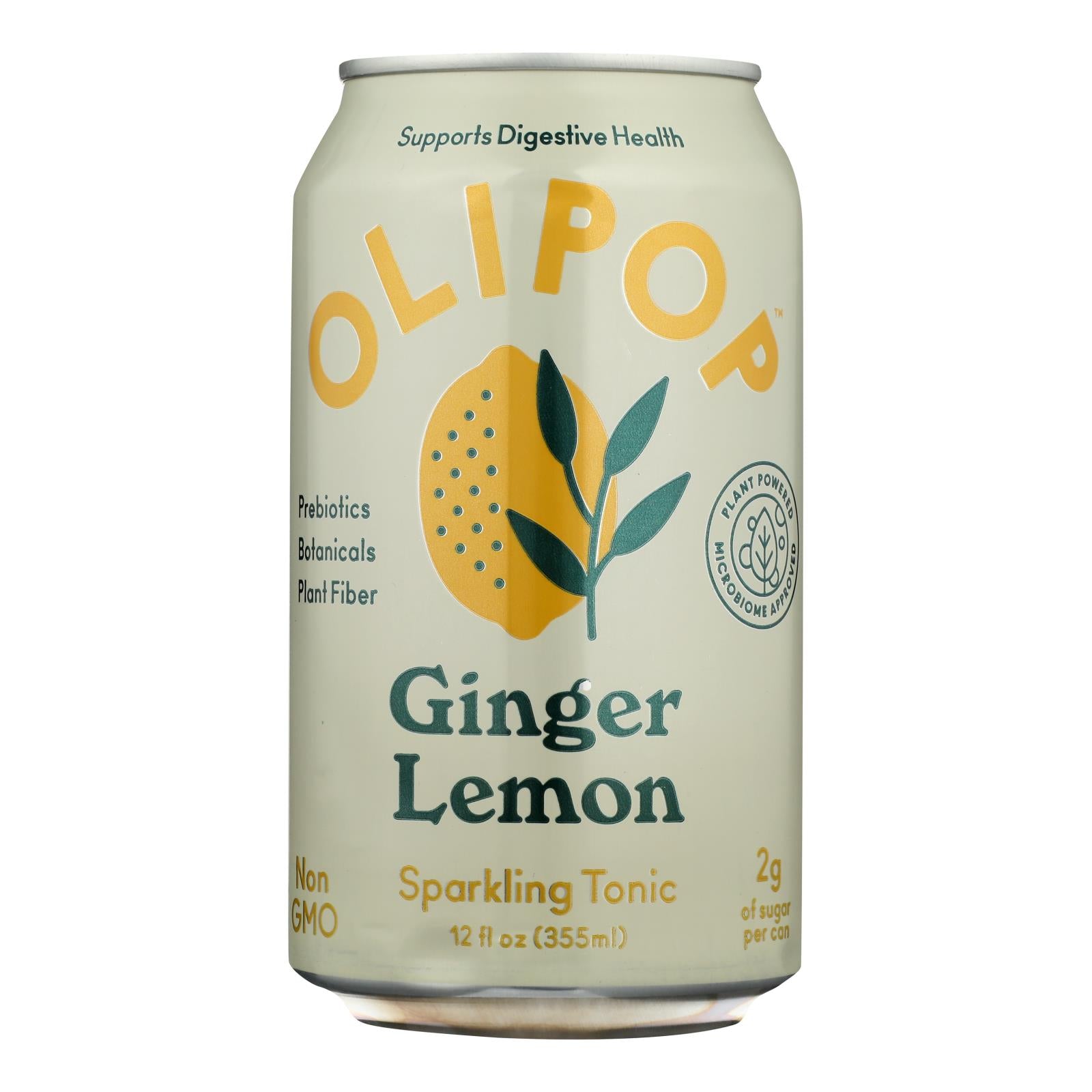 OLIPOP, Olipop - Sprking Tonic Gingembre Citron - Caisse de 12-12 FZ (Paquet de 12)