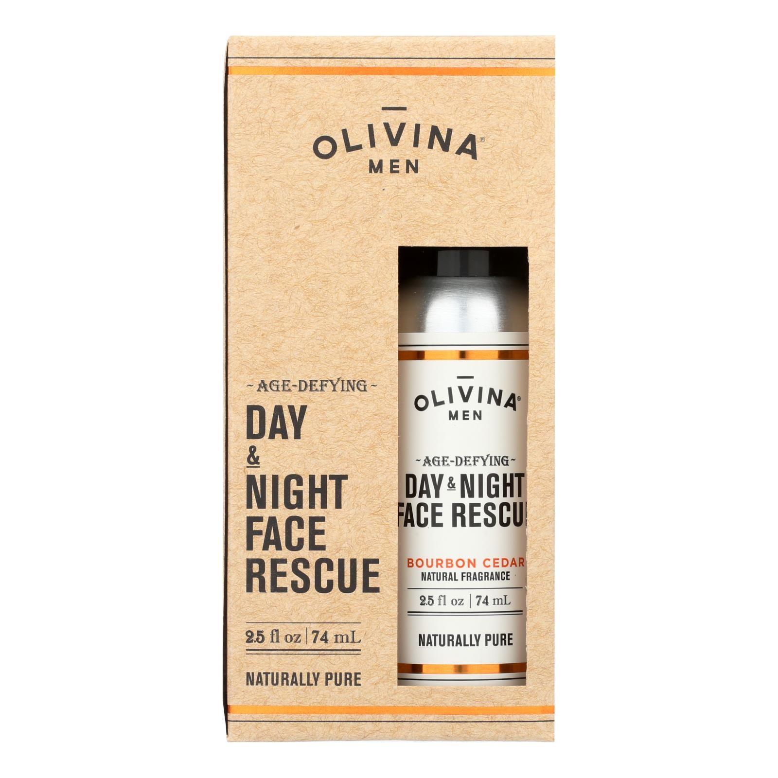 Olivina Hommes, Olivina Men - Face Age Defy Burbon Cedr - 2.5 OZ