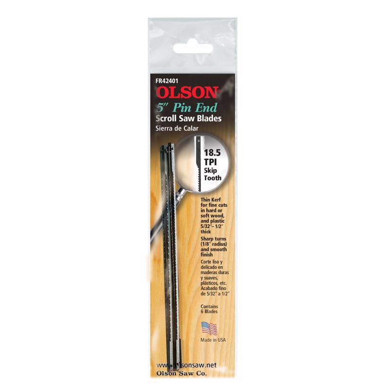 BLACKSTONE INDUSTRIES LLC, Olson 5 in. Lame de scie à chantourner en acier au carbone 18.5 TPI 6 pk