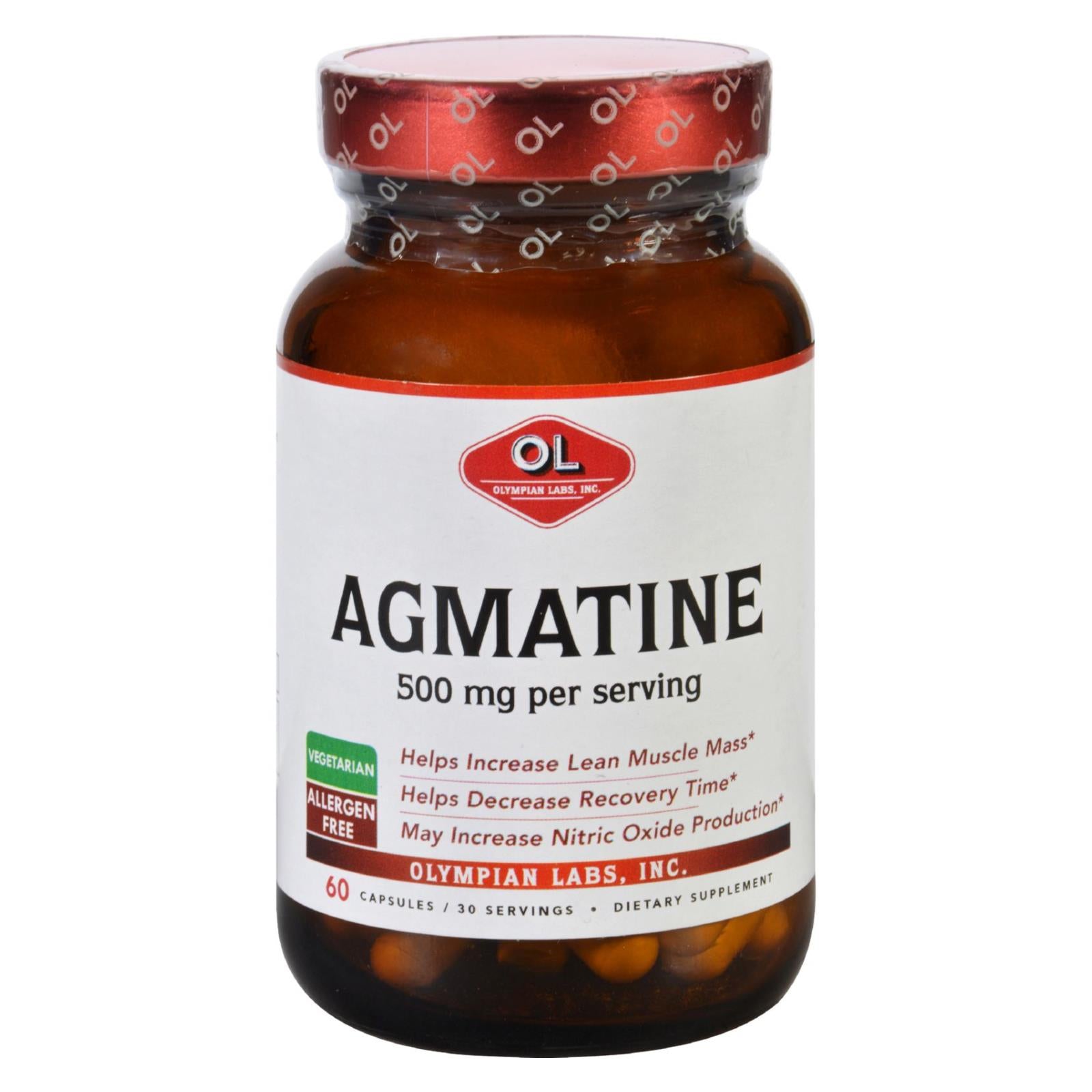 Laboratoires olympiques, Olympian Labs Agmatine - 500 mg - 60 Capsules