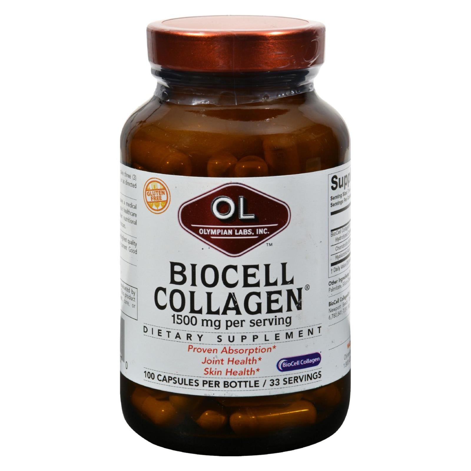 Laboratoires Olympian, Olympian Labs Biocell Collagen - 100 Capsules