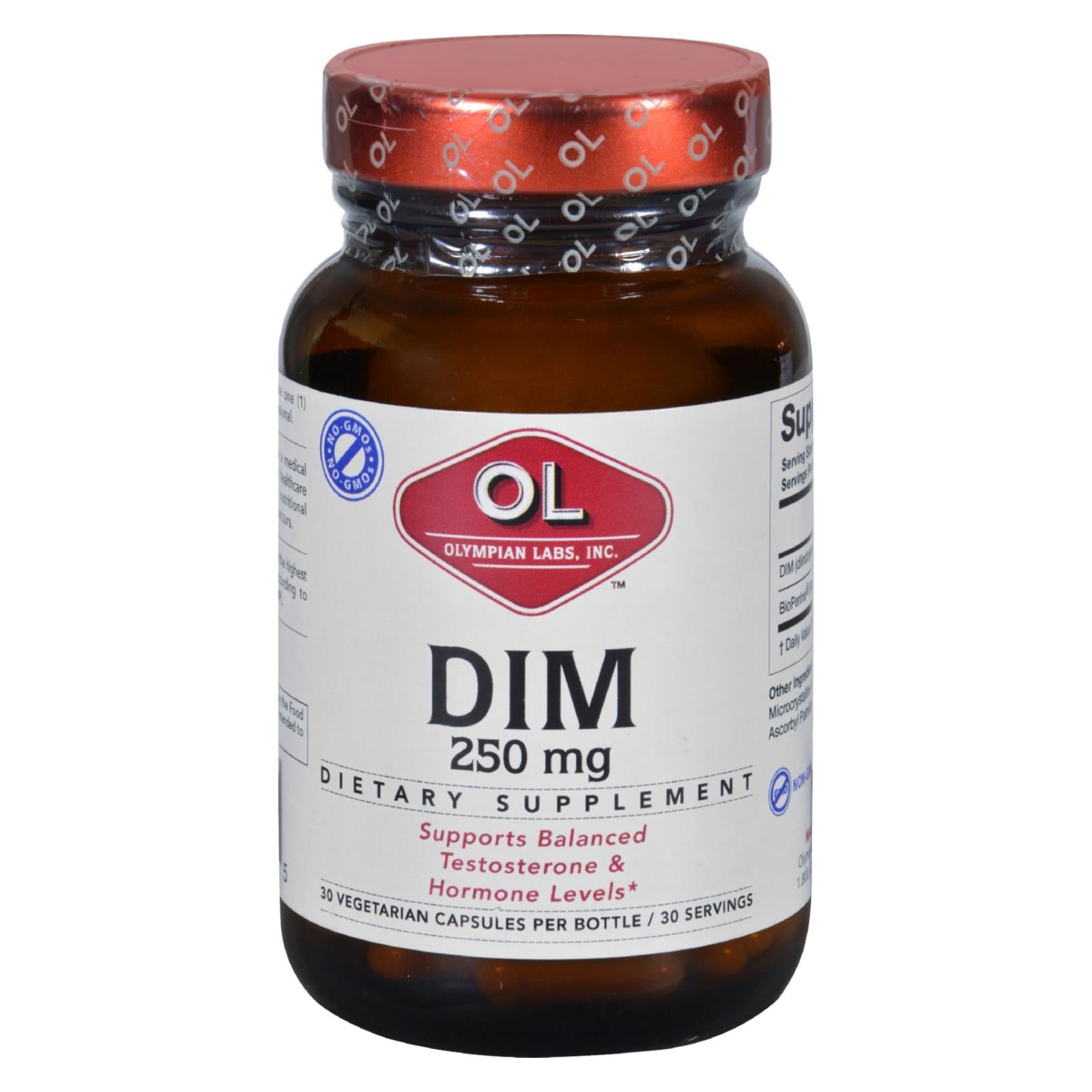 Laboratoires Olympian, Olympian Labs DIM - 250 mg - 30 Capsules Végétariennes