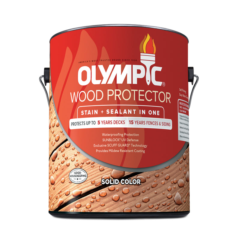 PPG-OLYMPIC/DEFT, Olympic Solid Tintable Semi-Gloss Acrylic Base 2 Base 2 Deck, Fence and Siding Stain 1 gal (Pack of 4)