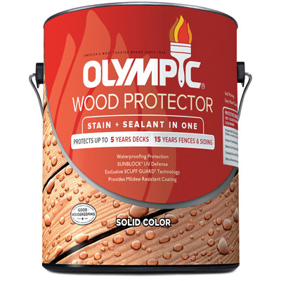 PPG-OLYMPIC/DEFT, Olympic Solid Tintable Semi-Gloss Acrylic Base 2 Base 2 Deck, Fence and Siding Stain 1 gal (Pack of 4)