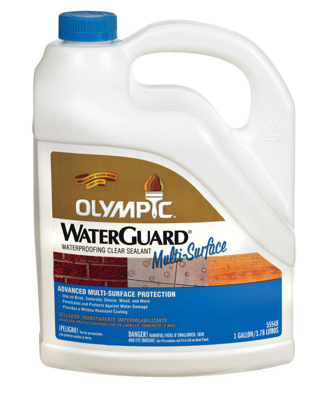 PPG-OLYMPIC/DEFT, Olympic WaterGuard Low Luster Clear Water-Based Multi-Surface Waterproofer 1 gal. (Pack de 4)