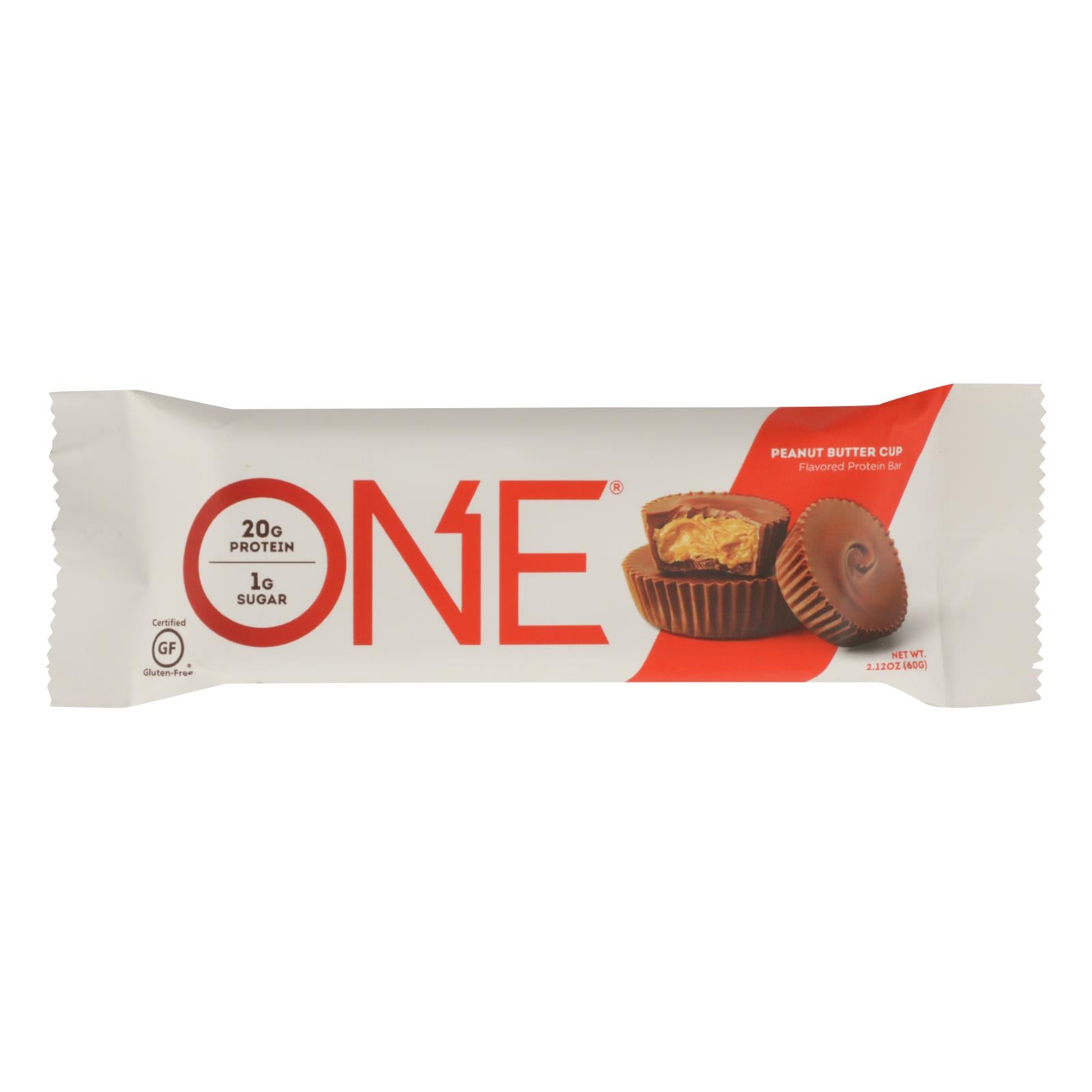 Une barre, One Bar - Barre Protéines Coupe Beurre de Cacahuète - Carton de 12 - 60 GRM (Pack de 12)