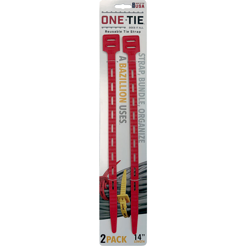 TAILOR MADE PRODUCTS INC, One Tie 14 in. Sangle d'attache réutilisable rouge 2 pk