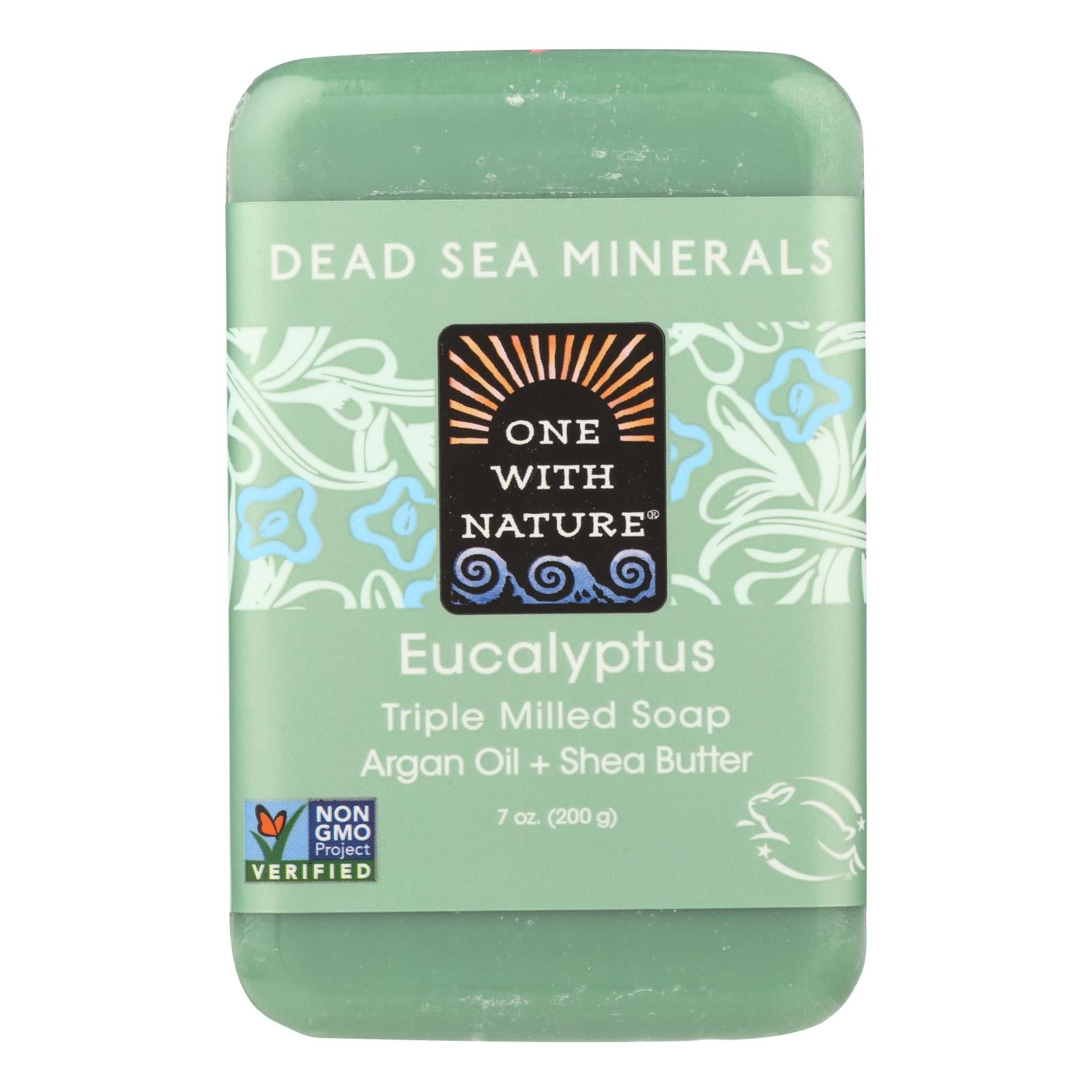 Un avec la nature, One With Nature Pain de savon triple broyage - Eucalyptus - 7 oz