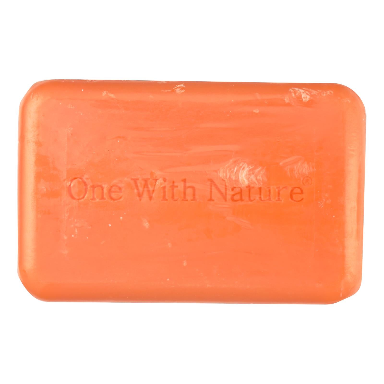 Un avec la nature, One With Nature - Savon en barre - Fleur d'oranger - Caisse de 6 - 4 oz (Pack de 6)