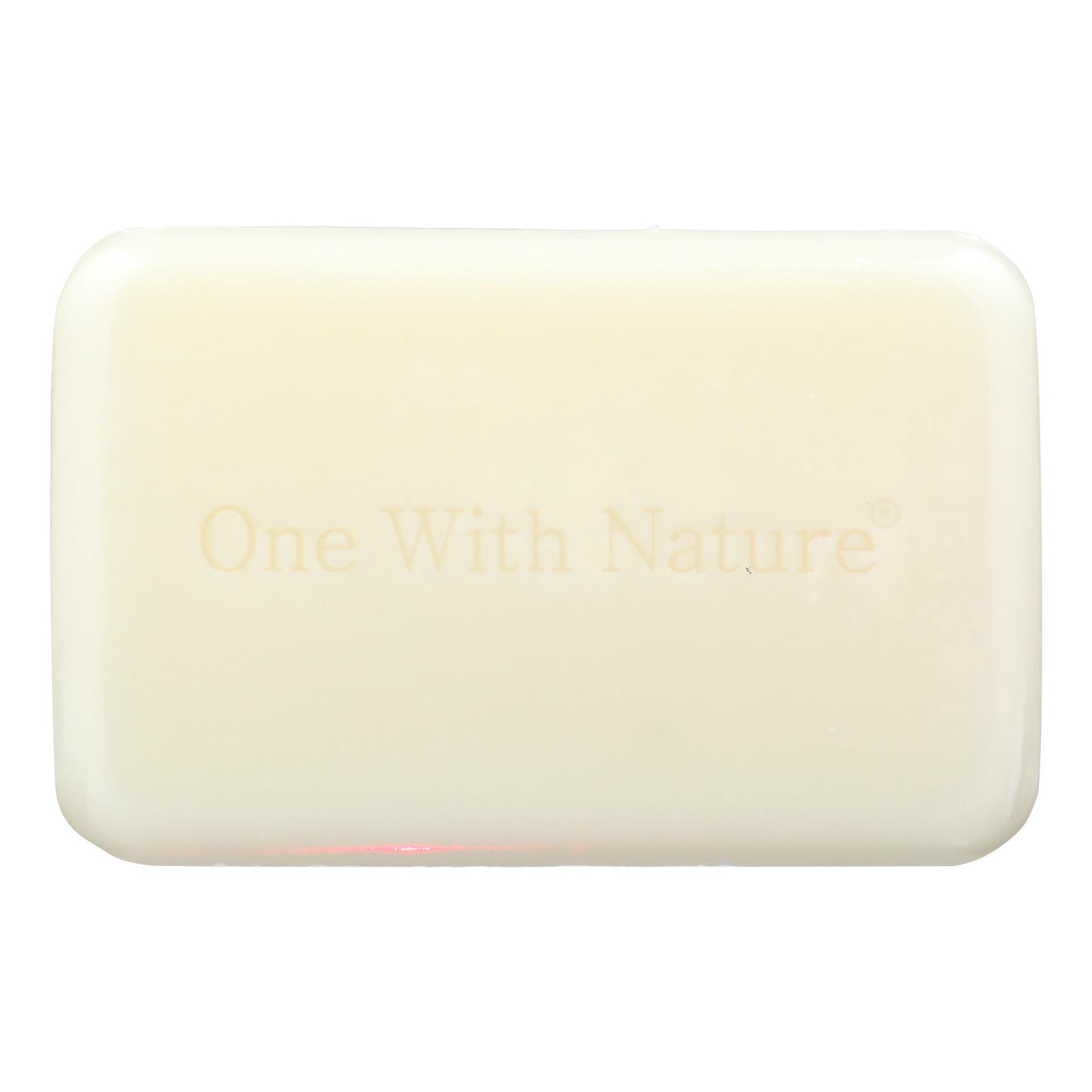 Un avec la nature, One With Nature Savon nu - Lait de chèvre et lavande - Caisse de 6 - 4 oz (Pack de 6)