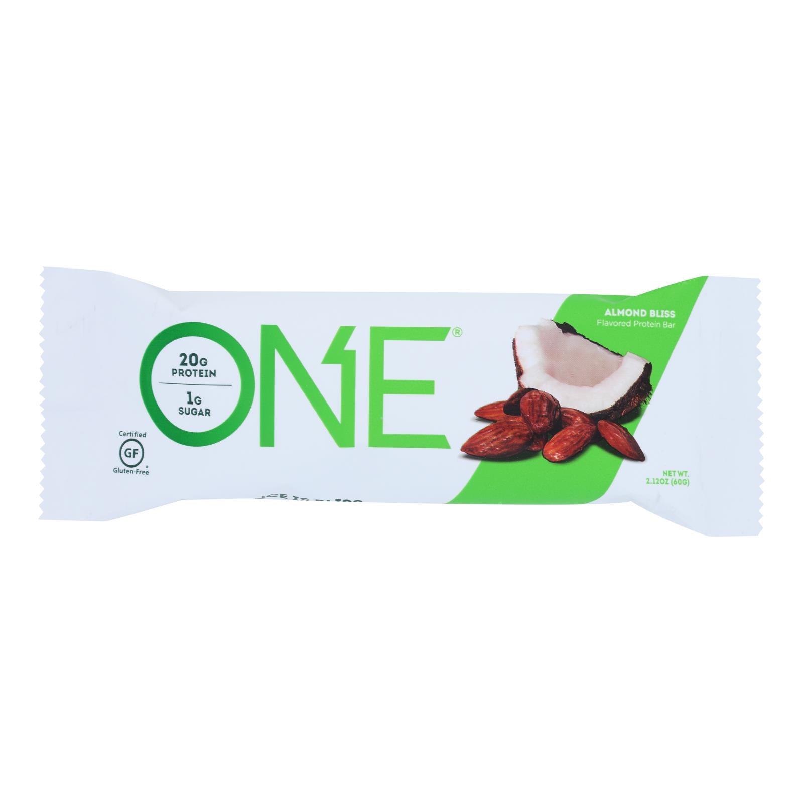 Une barre, One's Almond Bliss Protein Bar - Caisse de 12 - 60 GRM (paquet de 12)