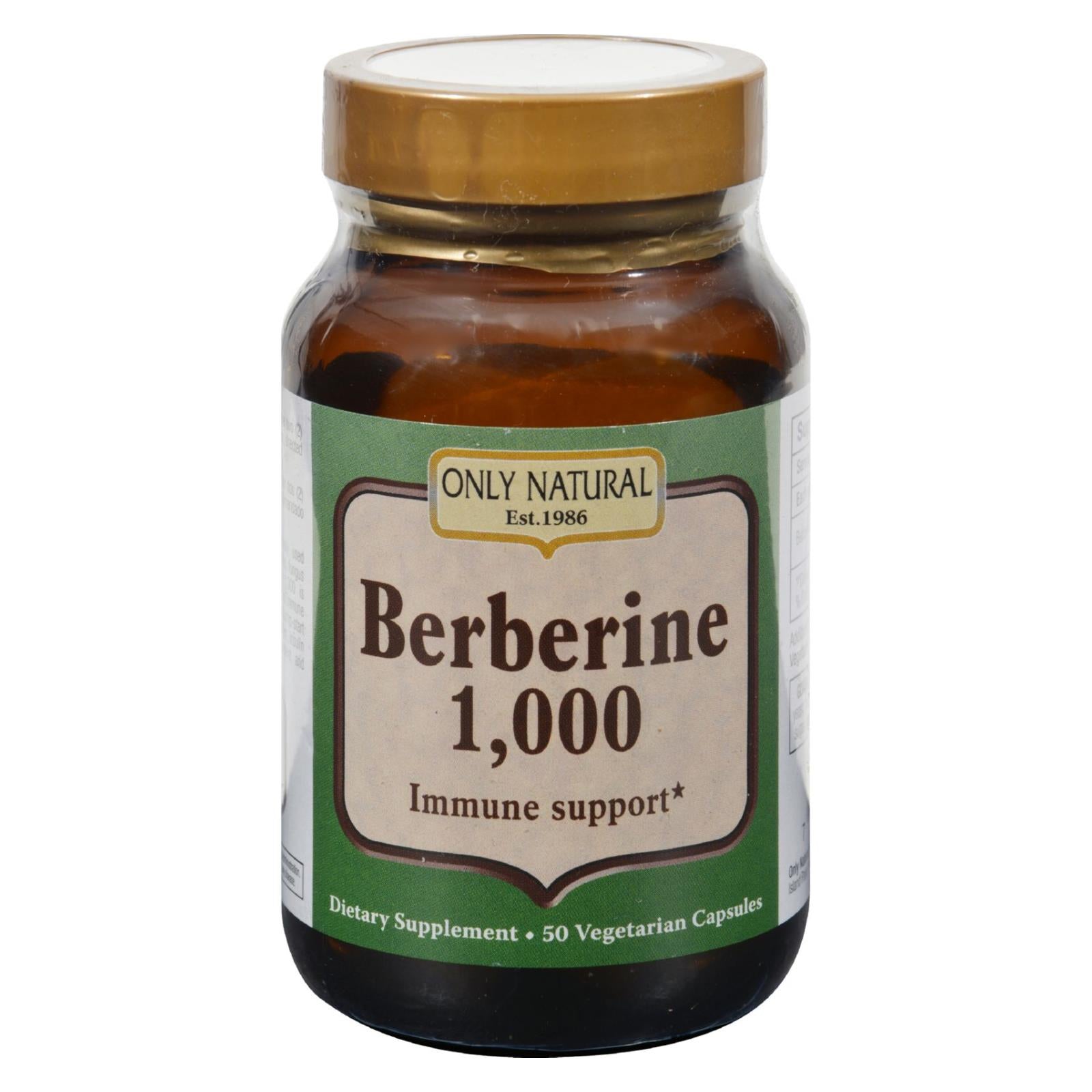 Seulement naturel, Only Natural Berberine - 1000 mg - 50 Capsules Végétariennes