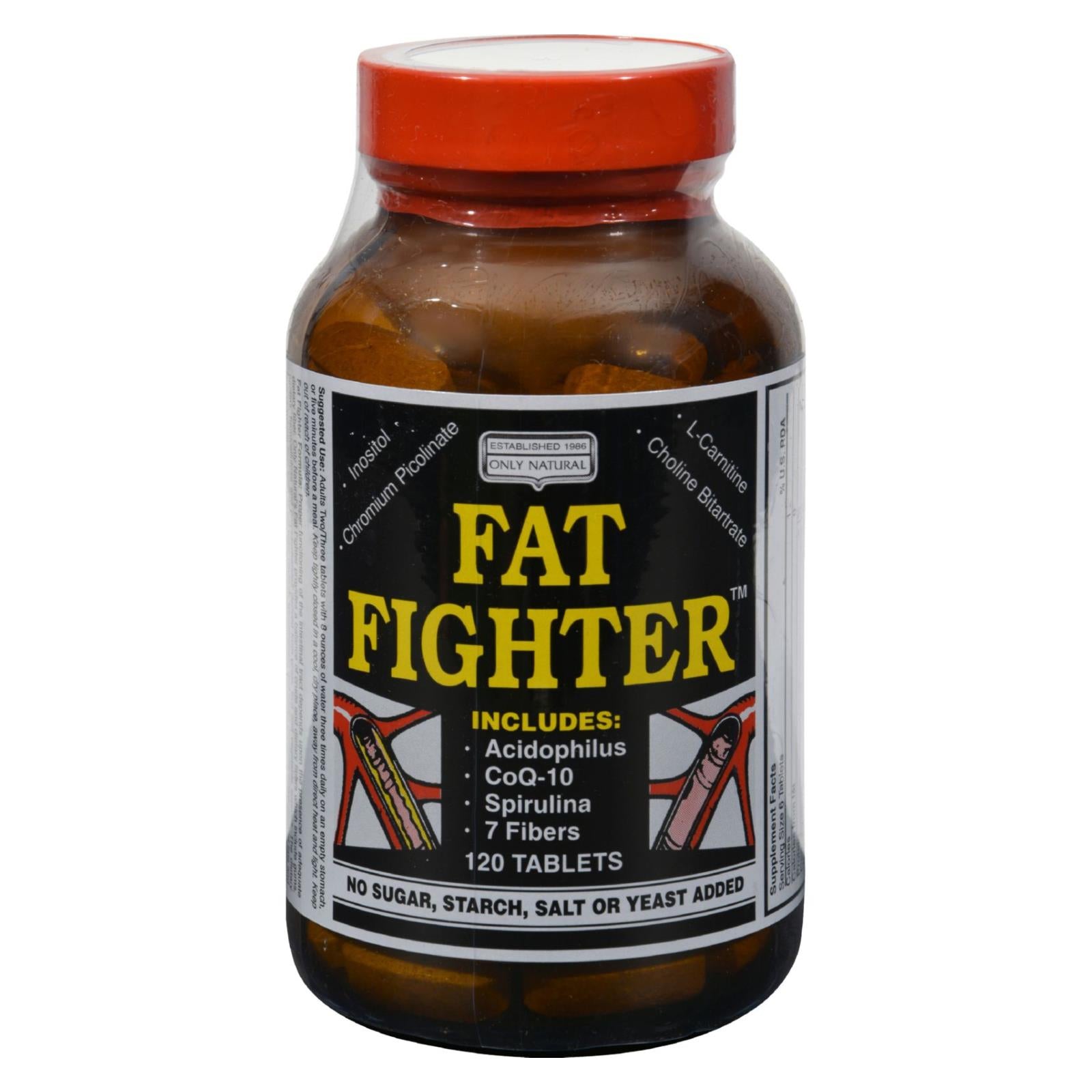 Seulement naturel, Only Natural Fat Fighter - 120 Comprimés