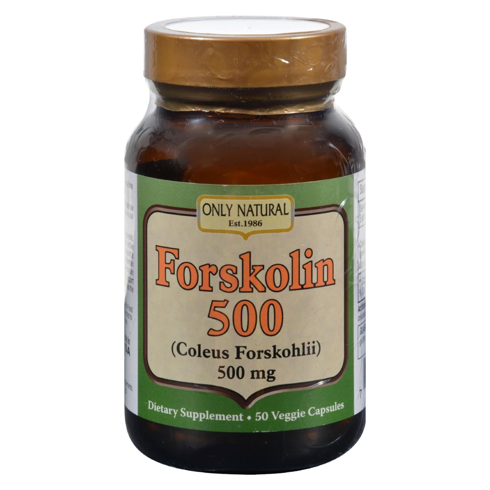 Seulement naturel, Only Natural Forskolin Extract - 50 Vcaps