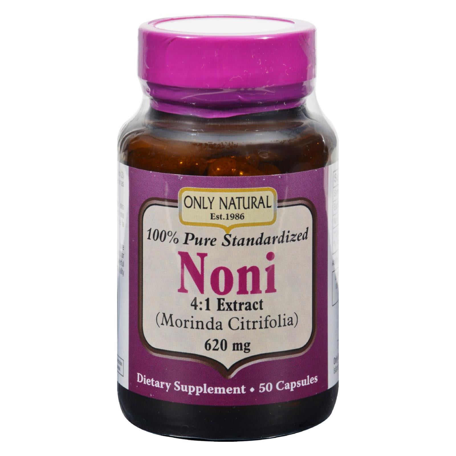 Seulement naturel, Only Natural Noni 100% Standard - 620 mg - 50 Caps