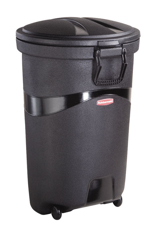 Rubbermaid, Rubbermaid 32 gal. Poubelle à roues en plastique Couvercle inclus (Pack de 48)