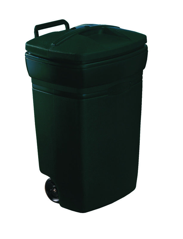 Rubbermaid, Rubbermaid Roughneck 45 gal Plastic Wheeled Garbage Can Lid Included