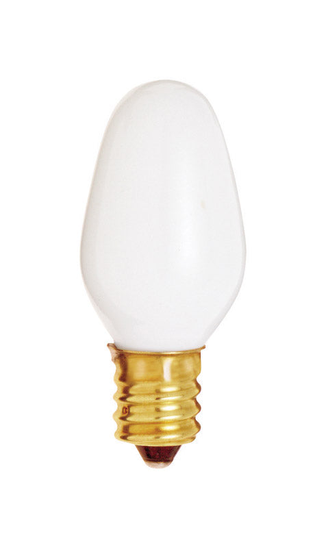 SATCO PRODUCTS INC, Satco Ampoule Veilleuse 7 W C7 Incandescente E12 (Candélabre) Blanc Doux (Pack de 20)