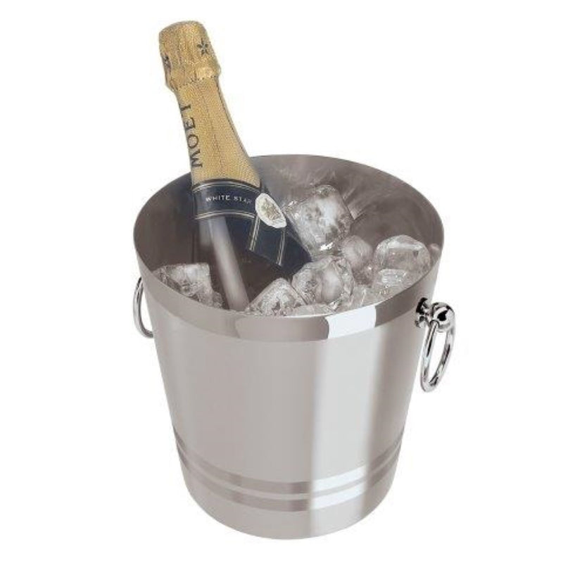 ASDAK INTERNATIONAL, Seau à champagne Oggi 4.25 qt en acier inoxydable argenté