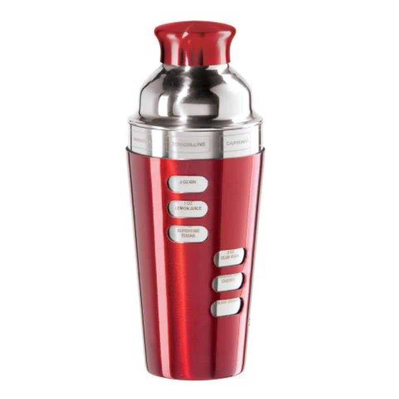 ASDAK INTERNATIONAL, Shaker à cocktail Oggi 23 oz en acier inoxydable rouge