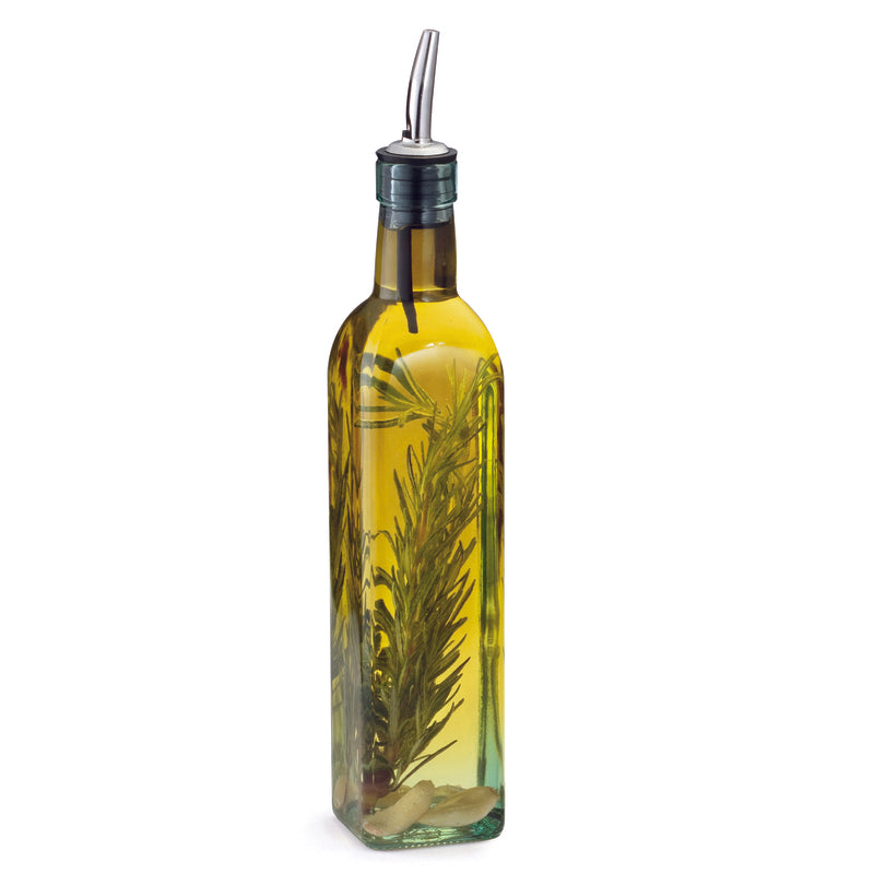 TABLECRAFT PRODUCTS COMPANY INC, TableCraft Bouteille d'huile et de vinaigre en verre clair/acier avec bec verseur 16 oz