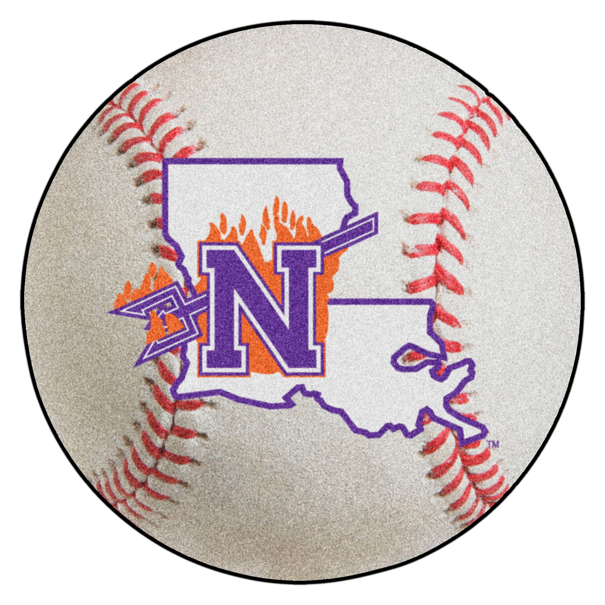 FANMATS, Tapis de baseball de la Northwestern State University - 27in. Diamètre