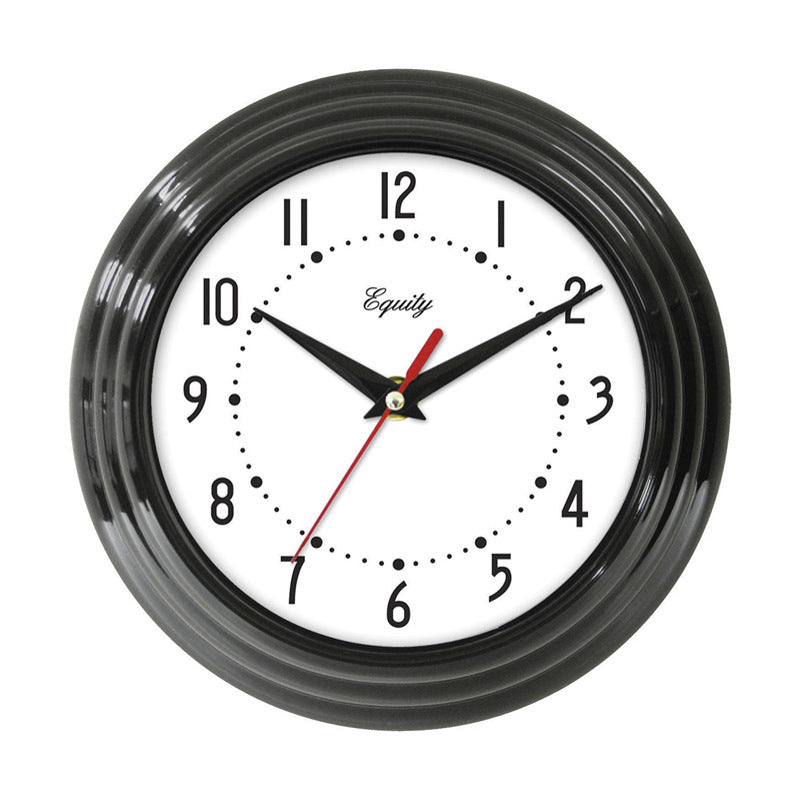 LA CROSSE TECHNOLOGY LTD, Technologie La Crosse 8 po. L X 1.6 in. W Indoor Vintage Analog Wall Clock Glass/Plastic Black