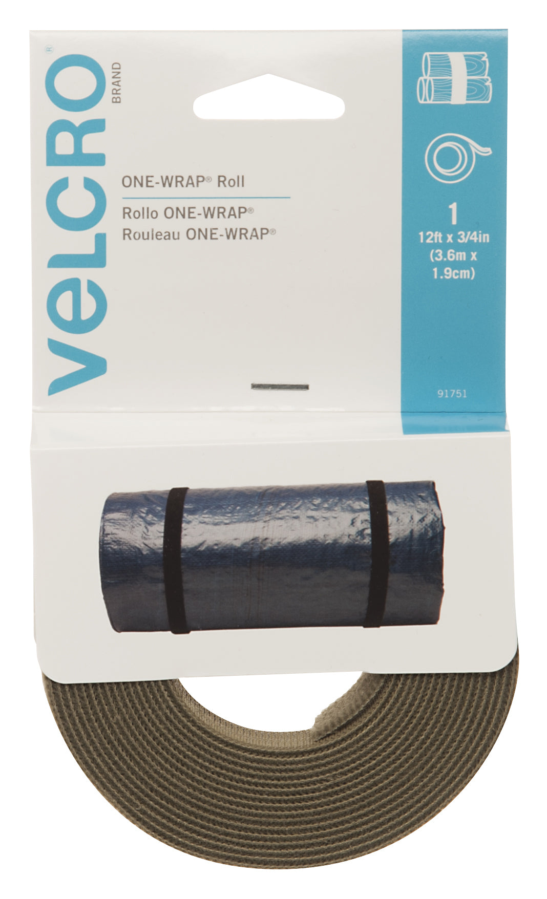 Velcro, Velcro 91751 12' X 3/4 Tan One-Wrap® Roll (Pack de 4)