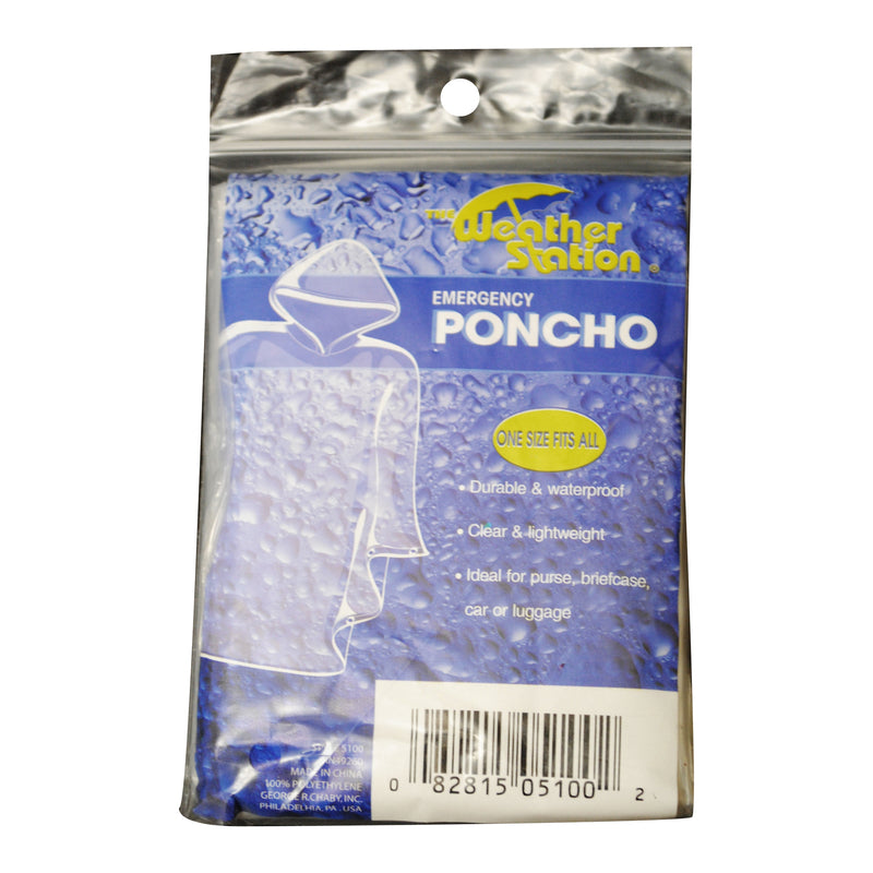 GEORGE R CHABY INC, Weather Zone None Poncho de pluie en plastique 1 pièce