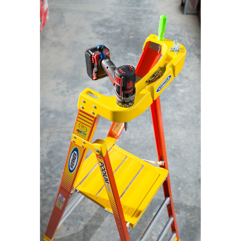 WERNER CO, Werner 6 ft. H Fiberglass Podium Platform Ladder Type IA 300 lb capacity