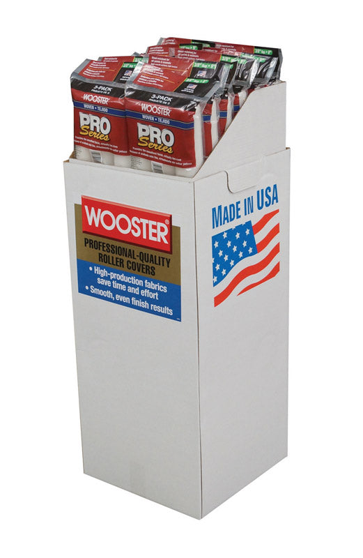 Wooster, Wooster Pro Series Woven 3/8 in. x 9 in. W Paint Roller Cover 3 pk